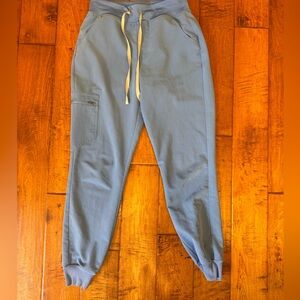 FIGS ceil blue Zamora jogger scrub pants